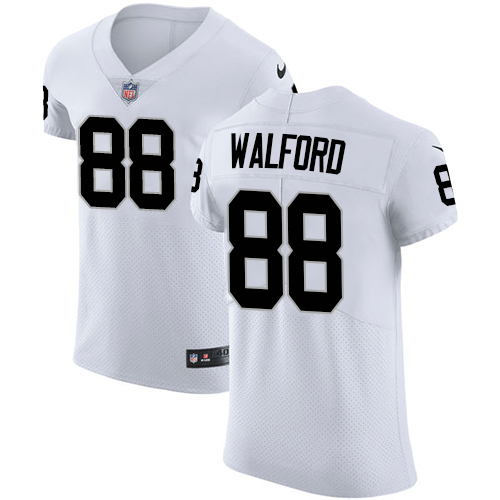 Nike Raiders #88 Clive Walford White Men's Stitched NFL Vapor Untouchable Elite Jersey